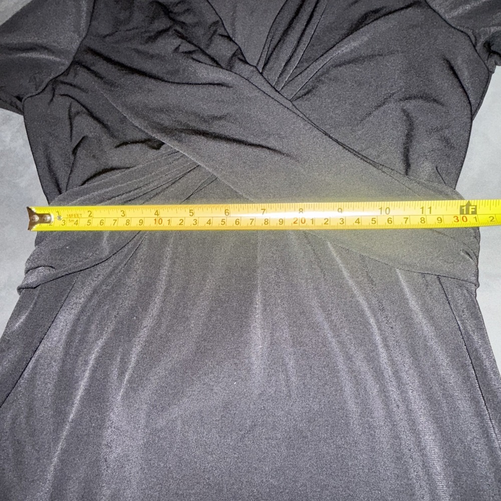 Motherhood Maternity Black Dress Size S 3/4 Sleeve with Waist Tie in Back - Picture 8 of 11